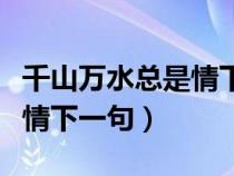 千山萬水總是情下一句怎么接（千山萬水總是情下一句）