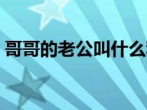 哥哥的老公叫什么稱謂（哥哥的老婆叫什么）