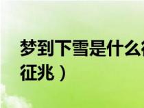 夢到下雪是什么征兆 男性（夢到下雪是什么征兆）