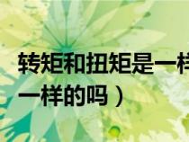 轉(zhuǎn)矩和扭矩是一樣的嗎怎么算（轉(zhuǎn)矩和扭矩是一樣的嗎）