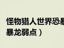 怪物獵人世界恐暴龍?jiān)趺闯觯ü治铽C人世界恐暴龍弱點(diǎn)) 怪物獵人世界恐暴龍?jiān)趺闯觯ü治铽C人世界恐暴龍弱點(diǎn))