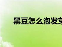 黑豆怎么泡發(fā)芽了（黑豆怎么泡發(fā)芽）