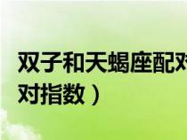 雙子和天蝎座配對指數(shù)朋友（雙子和天蝎座配對指數(shù)）