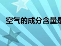 空氣的成分含量是多少（空氣的成分含量）