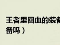 王者里回血的裝備叫什么（王者榮耀有回血裝備嗎）