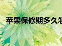 蘋果保修期多久怎么查（蘋果保修期多久）