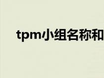 tpm小組名稱(chēng)和口號(hào)（小組名稱(chēng)和口號(hào)）