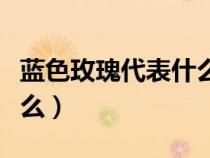 藍色玫瑰代表什么含義（藍色妖姬的寓意是什么）