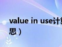 value in use計(jì)算(計(jì)算機(jī)中VALUE什么意思) value in use計(jì)算(計(jì)算機(jī)中VALUE什么意思)