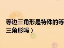 等邊三角形是特殊的等邊三角形嗎（等邊三角形是一種特殊三角形嗎）
