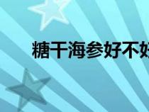 糖干海參好不好（糖干海參是甜的嗎）