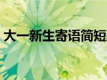 大一新生寄語簡短八字（大一新生寄語簡短）