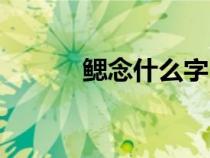 鰓念什么字（鰓字具體怎么讀）