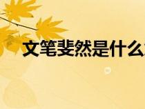 文筆斐然是什么意思（斐然是什么意思）