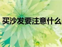 買沙發(fā)要注意什么問題（買沙發(fā)要注意什么）