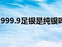 999.9足銀是純銀嗎（999.9足銀是什么意思）
