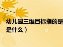 幼兒園三維目標(biāo)指的是什么五大科目(幼兒園三維目標(biāo)指的是什么) 幼兒園三維目標(biāo)指的是什么五大科目(幼兒園三維目標(biāo)指的是什么)