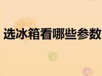 選冰箱看哪些參數(shù)（選冰箱主要看什么參數(shù)）