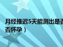 月經(jīng)推遲5天能測出是否懷孕嗎準(zhǔn)嗎（月經(jīng)推遲5天能測出是否懷孕）