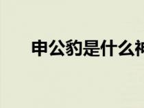 申公豹是什么神獸（申公豹是什么神）