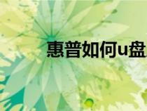 惠普如何u盤啟動（如何u盤啟動）