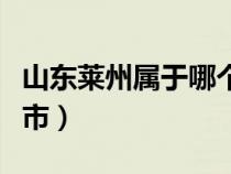山東萊州屬于哪個(gè)市哪個(gè)區(qū)（萊州市屬于哪個(gè)市）