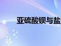 亞硫酸鋇與鹽酸反應嗎（亞硫酸鋇）