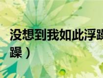沒(méi)想到我如此浮躁是什么歌（沒(méi)想到我如此浮躁）