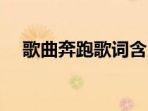 歌曲奔跑歌詞含義（奔跑的歌詞是什么）