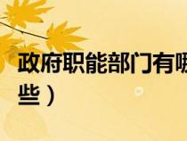 政府職能部門有哪些職位（政府職能部門有哪些）