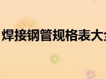 焊接鋼管規(guī)格表大全 壁厚（焊接鋼管規(guī)格表）