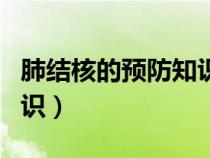 肺結核的預防知識教育PPT（肺結核的預防知識）