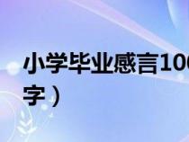 小學(xué)畢業(yè)感言100字左右(小學(xué)畢業(yè)感言100字) 小學(xué)畢業(yè)感言100字左右(小學(xué)畢業(yè)感言100字)