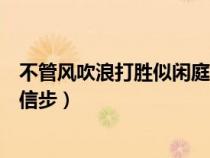 不管風(fēng)吹浪打勝似閑庭信步的分析（不管風(fēng)吹浪打勝似閑庭信步）