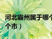 河北霸州屬于哪個(gè)市廊坊市（河北霸州屬于哪個(gè)市）