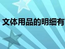文體用品的明細(xì)有哪些（文體用品包括哪些）