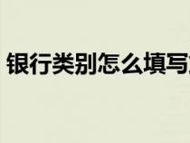 銀行類別怎么填寫或其他（銀行類別怎么填）