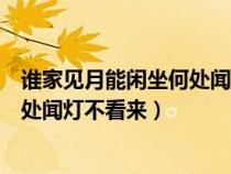 誰家見月能閑坐何處聞燈不看來的意思（誰家見月能閑坐何處聞燈不看來）