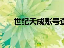 世紀(jì)天成賬號查詢（世紀(jì)天成通行證）