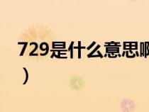 729是什么意思啊網(wǎng)絡(luò)用語（729是什么意思）