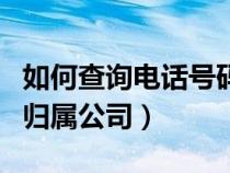 如何查詢(xún)電話(huà)號(hào)碼所屬于的公司(查電話(huà)號(hào)碼歸屬公司) 如何查詢(xún)電話(huà)號(hào)碼所屬于的公司(查電話(huà)號(hào)碼歸屬公司)