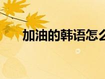加油的韓語怎么說諧音（加油的韓語）