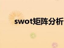 swot矩陣分析（swot分析法是什么）