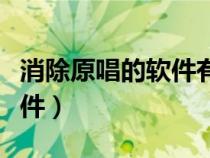 消除原唱的軟件有哪些（消除原唱制作伴奏軟件）