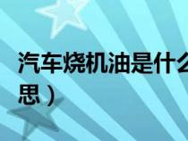 汽車(chē)燒機(jī)油是什么現(xiàn)象（汽車(chē)燒機(jī)油是什么意思）