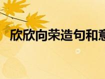 欣欣向榮造句和意思（欣欣向榮意思造句）
