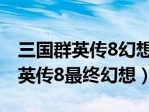 三國群英傳8幻想秘籍大全怎么輸入（三國群英傳8最終幻想）