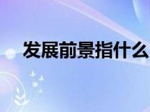 發(fā)展前景指什么（發(fā)展前景是什么意思）
