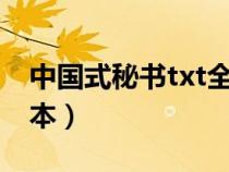 中國式秘書txt全集下載（中國式秘書TXT全本）