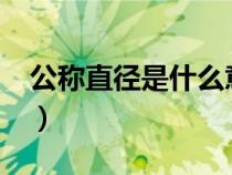 公稱直徑是什么意思?（公稱直徑是什么意思）